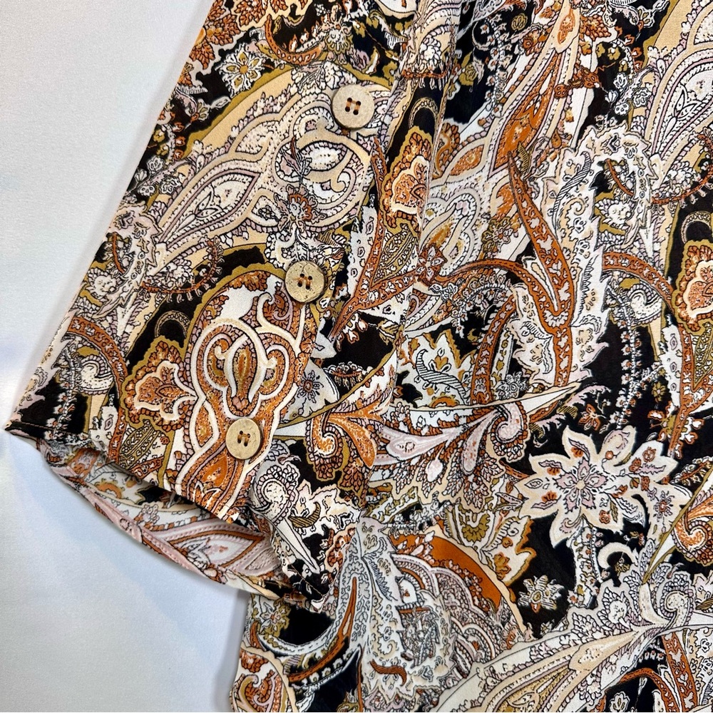 Cato Paisley Print Women's Top Diagonal High-Low Size XL - Picture 2 of 8